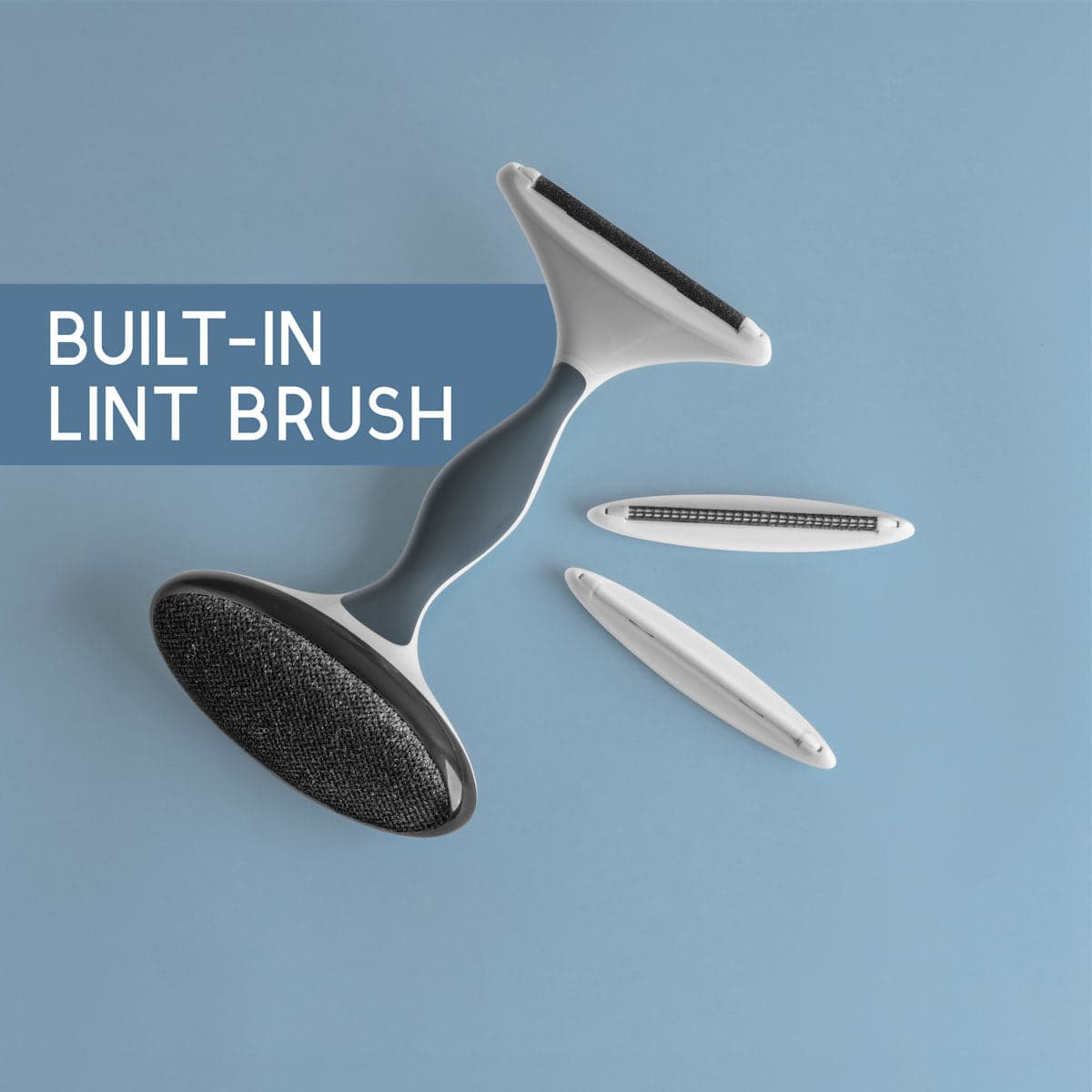 GLEENER 4-in-1 Battery-Free Fabric Shaver & Lint Brush (Slate Blue) 2