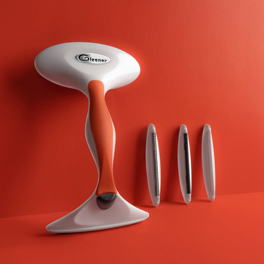 GLEENER 4-in-1 Battery-Free Fabric Shaver & Lint Brush (Burnt Orange)